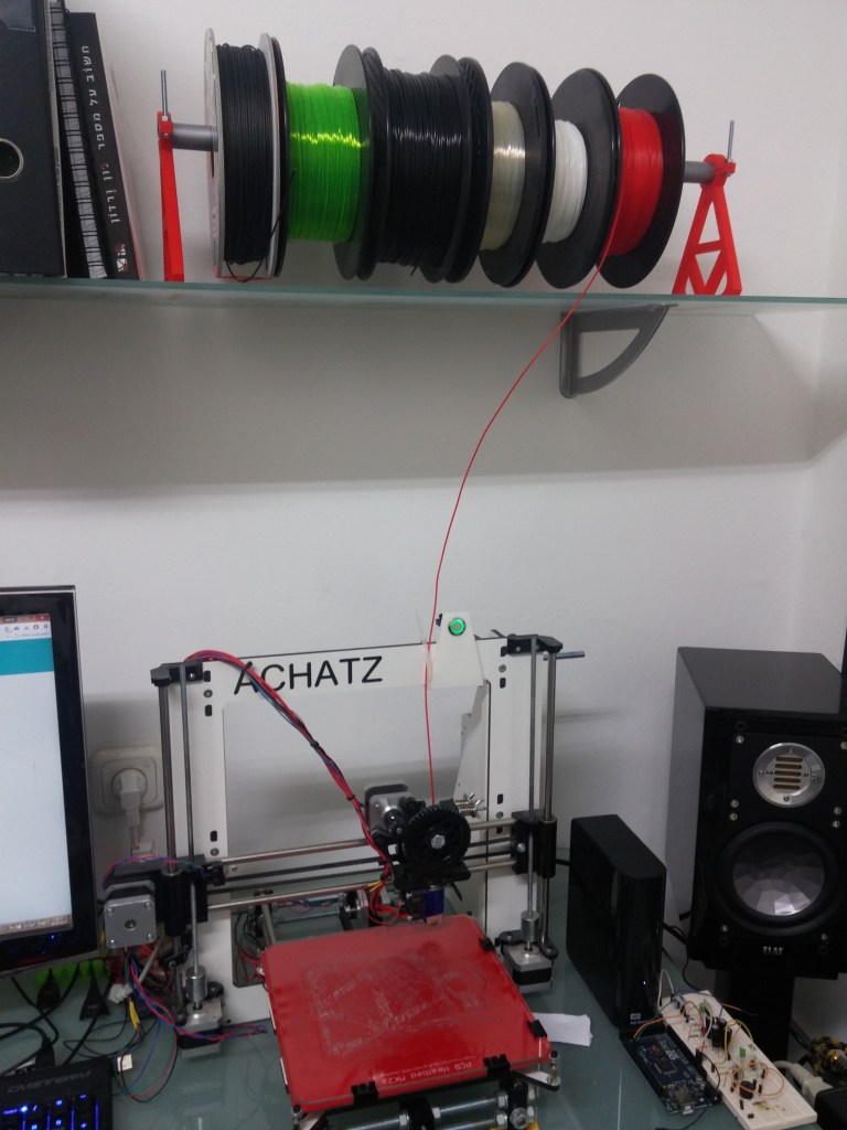 After. All the spools are nicely